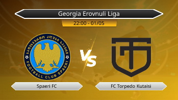 Georgia Erovnuli Liga Spaeri FC VS FC Torpedo Kutaisi