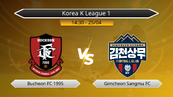 Korea K League 1 Bucheon FC 1995 VS Gimcheon Sangmu FC