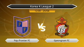 Korea K League 2 Paju Frontier FC VS Gyeongnam FC
