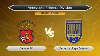 Venezuela Primera Division Caracas FC VS Deportivo Rayo Zuliano