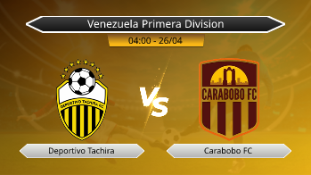 Venezuela Primera Division Deportivo Tachira VS Carabobo FC