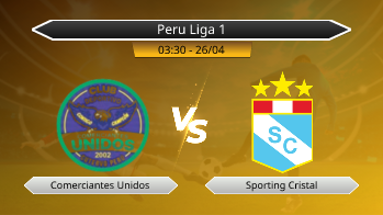 Peru Liga 1 Comerciantes Unidos VS Sporting Cristal