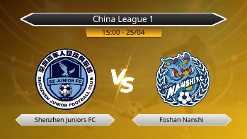 China League 1 Shenzhen Juniors FC VS Foshan Nanshi