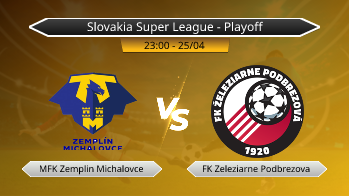 Slovakia Super League - Playoff MFK Zemplin Michalovce VS FK Zeleziarne Podbrezova