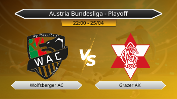 Austria Bundesliga - Playoff Wolfsberger AC VS Grazer AK