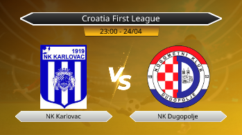 Croatia First League NK Karlovac VS NK Dugopolje