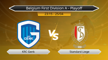 Belgium First Division A - Playoff KRC Genk VS Standard Liege