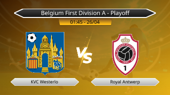 Belgium First Division A - Playoff KVC Westerlo VS Royal Antwerp