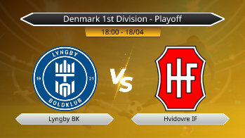 Denmark 1st Division - Playoff Lyngby BK VS Hvidovre IF
