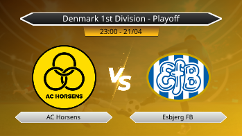 Denmark 1st Division - Playoff AC Horsens VS Esbjerg FB