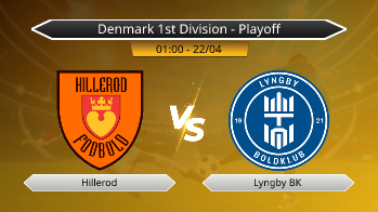 Denmark 1st Division - Playoff Hillerod VS Lyngby BK