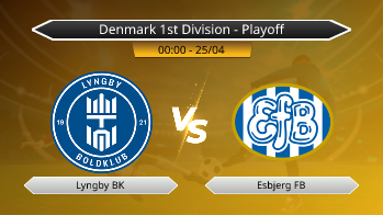 Denmark 1st Division - Playoff Lyngby BK VS Esbjerg FB
