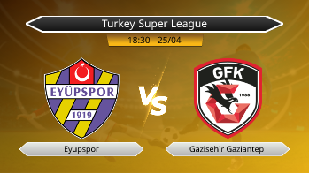 Turkey Super League Eyupspor VS Gazisehir Gaziantep
