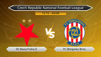 Czech Republic National Football League SK Slavia Praha II VS FC Zbrojovka Brno