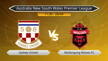 Australia New South Wales Premier League Sydney United VS Wollongong Wolves FC