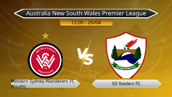 Australia New South Wales Premier League Western Sydney Wanderers FC (Youth) VS SD Raiders FC