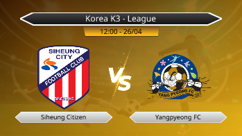 Korea K3 - League Siheung Citizen VS Yangpyeong FC