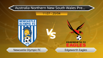 Australia Northern New South Wales Premier League Newcastle Olympic FC VS Edgeworth Eagles