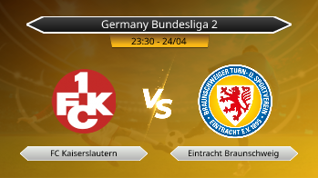 Germany Bundesliga 2 FC Kaiserslautern VS Eintracht Braunschweig