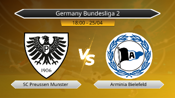 Germany Bundesliga 2 SC Preussen Munster VS Arminia Bielefeld
