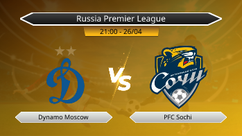 Russia Premier League Dynamo Moscow VS PFC Sochi