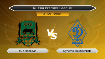 Russia Premier League FC Krasnodar VS Dynamo Makhachkala