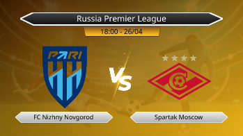 Russia Premier League FC Nizhny Novgorod VS Spartak Moscow