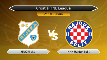 Croatia HNL League HNK Rijeka VS HNK Hajduk Split