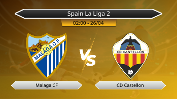 Spain La Liga 2 Malaga CF VS CD Castellon