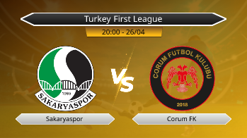 Turkey First League Sakaryaspor VS Corum FK