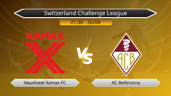 Switzerland Challenge League Neuchatel Xamax FC VS AC Bellinzona