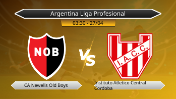 Argentina Liga Profesional CA Newells Old Boys VS Instituto Atletico Central Cordoba