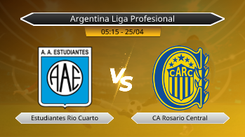 Argentina Liga Profesional Estudiantes Rio Cuarto VS CA Rosario Central