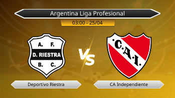 Argentina Liga Profesional Deportivo Riestra VS CA Independiente