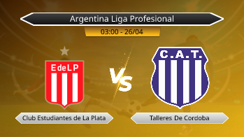 Argentina Liga Profesional Club Estudiantes de La Plata VS Talleres De Cordoba