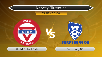 Norway Eliteserien KFUM Fotball Oslo VS Sarpsborg 08