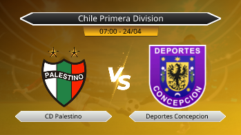 Chile Primera Division CD Palestino VS Deportes Concepcion