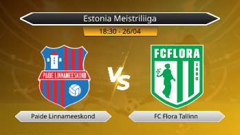 Estonia Meistriliiga Paide Linnameeskond VS FC Flora Tallinn