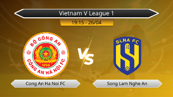 Vietnam V League 1 Cong An Ha Noi FC VS Song Lam Nghe An