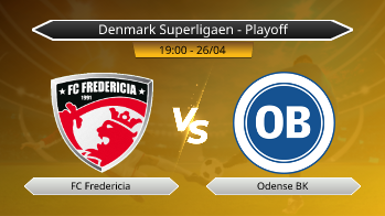 Denmark Superligaen - Playoff FC Fredericia VS Odense BK