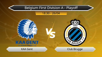 Belgium First Division A - Playoff KAA Gent VS Club Brugge