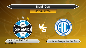 Brazil Cup Gremio Foot-Ball Porto Alegrense VS Associacao Desportiva Confianca