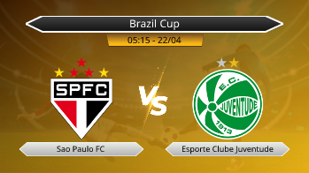 Brazil Cup Sao Paulo FC VS Esporte Clube Juventude