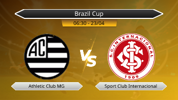 Brazil Cup Athletic Club MG VS Sport Club Internacional