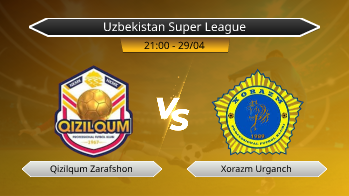 Uzbekistan Super League Qizilqum Zarafshon VS Xorazm Urganch