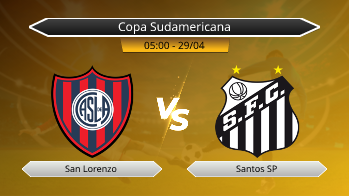 Copa Sudamericana San Lorenzo VS Santos SP