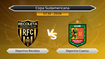 Copa Sudamericana Deportivo Recoleta VS Deportivo Cuenca