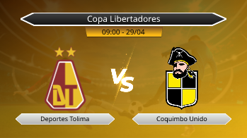 Copa Libertadores Deportes Tolima VS Coquimbo Unido