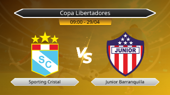 Copa Libertadores Sporting Cristal VS Junior Barranquilla