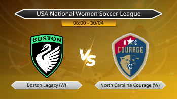 USA National Women Soccer League Boston Legacy (W) VS North Carolina Courage (W)